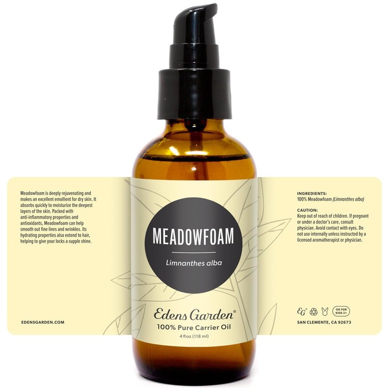 Edens Garden Meadowfoam Carrier Oil- 100% Pure Premium Cold Pressed