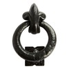 Black 140mm Fleur De Lis Door Knocker - Cast Iron