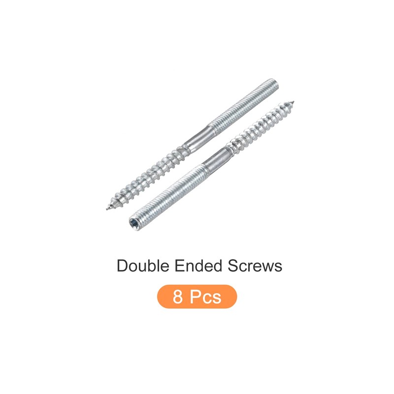 METALLIXITY 8pcs Double Head Screws (M6x91mm) Hanger Bolts Carbon Steel