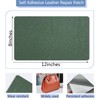 Deep Green Leather Repair Patch for Furniture, 8" x 12"