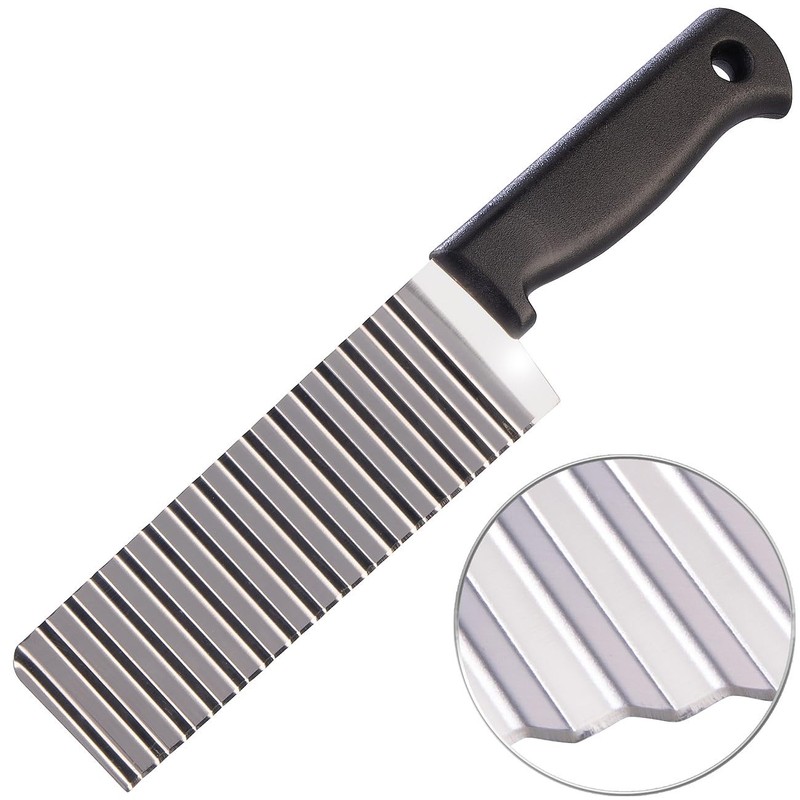 Rosenstein & Söhne Stainless Steel Wave Slicer for Potatoes and