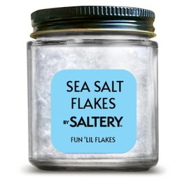 SALTERY - Sea Salt Flakes, Sourced & Handcrafted in Massachusetts, All Natural with No Additives, Ideal for Cooking, Baking, Seasoning & More (Fun 'Lil Flakes)