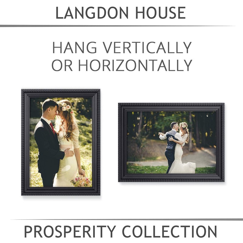 Langdon House 5x7 Black Picture Frame, Contemporary Frame, Wall Mount