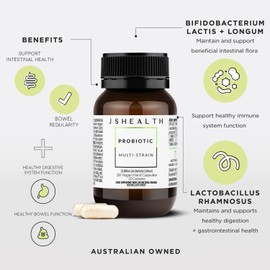 JSHealth Vitamins Gut Health and Immunity Formula | Probiotics for Women and Men | Multi-Strain Probiotic Supplement for Digestive Health and Immune Support (30)