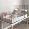 Oneluck Guinea Pig Cage,Indoor Habitat Cage with Waterproof Plastic Bottom,Playpen