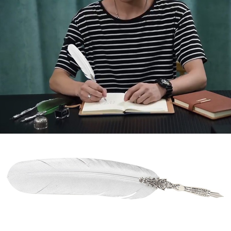 Vintage Classical Fountain Pen Sign Pen Calligraphy Feather Quill Dip