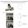 WHEEL CONNECT Lug Nuts Key for Spline Drive Lug Nuts