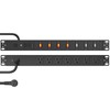 HHSOET 7 Outlet PDU Power Strip with Digital Display, 1U,