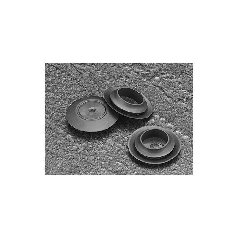 1 1/4" 1.25 inch Black Rubber Plug for Flush Mount