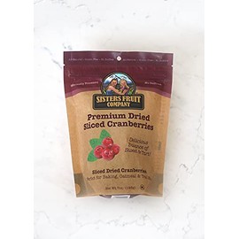 Sisters Fruit Company Premium Dried Sliced Cranberries (Contains THREE 7oz bags)