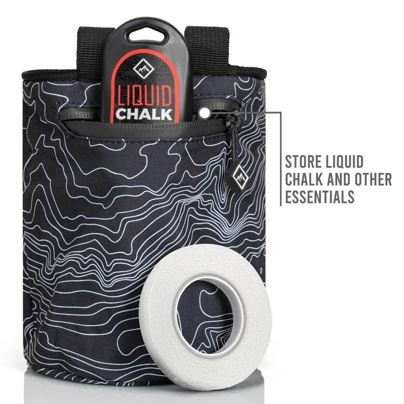 SURVIVOR Chalk Bag - Draw String Closure, 2 Zippered Pockets
