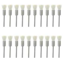 LDEXIN 20Pcs Wool Cleaning End Brushes Pen, 3mm Mandrel Wire Bushes Set, Rust Paint Removal Bits Polishing Rotary Tool Accessories, 5/16" x 1/8"