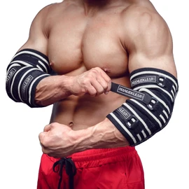 MANUEKLEAR Elbow Sleeves for Weightlifting, Adjustable Elbow Wraps for Weightlifting (L(11"-12"))
