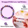 VivaJoy Gifts for Wife - Natural Stones Bracelet with Message