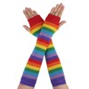 sourcing map Women's Arm Warmers Winter Knitted Cold Elbow Long