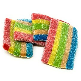 Dulcefina chocolate and Sweets, Sour Rainbow Belt Bites (2.200 Lbs)