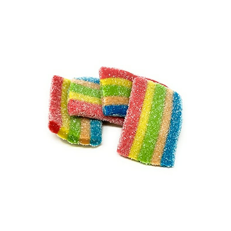 Dulcefina chocolate and Sweets, Sour Rainbow Belt Bites (2.200 Lbs)