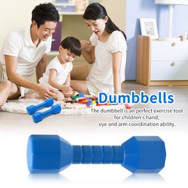 Dumbbell Set, Children's Dumbbells, Set of 2 Toys for Kids, Fitness Equipment, Hand Weights, Lightweight, Portable, for Kids, Nursery, Funny Gift (Blue)