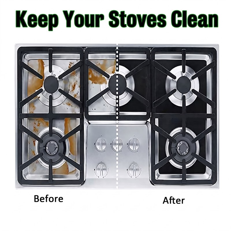 Reusable Stove Burner Covers Set 4PCS – Non-Stick Washable Gas