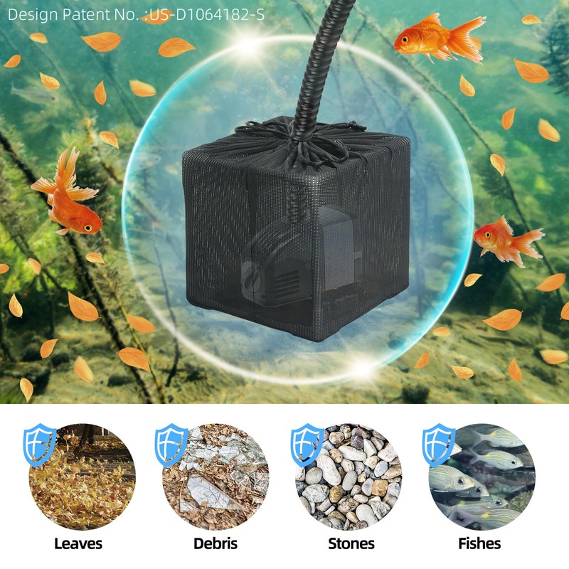 Fineday Pond Filter, Anti-Clogging Cube Outdoor Mesh Water Pump Barrier