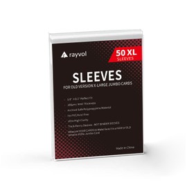 Rayvol Jumbo Card Sleeves Size XL:5.7 x 7.9 Inch - Card Sleeves for Oversized TCG Trading Cards (50pcs)