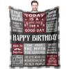 Joyloce Happy Birthday Gift for Man Blanket 60"X50", Funny Bday