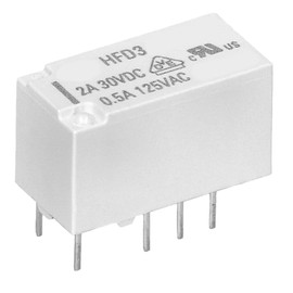 WITTKOWARE HFD3/012 PCB Subminiature Signal Relay with 2 Toggle Switching Contacts (2A/30V, 0.5A/115V~), Coil Voltage 12V/DC