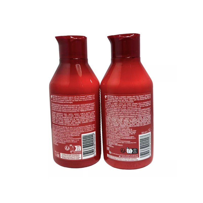 Redken Frizz Dismiss Shampoo/Conditioner 10.1fl.oz./300ml New; LOT OF 2