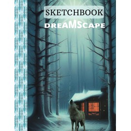 Dreamscape: Sketchbook for Drawing & Sketching. Night Wolf - Large white paper, 8.5” x 11” in size, 110 pages, numbered pages. The perfect gift for wild souls.