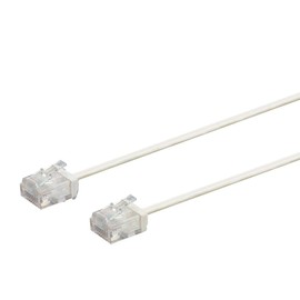 Monoprice Cat6 Ethernet Patch Cable - Snagless, 550MHz, UTP, 32AWG, 1 Feet, White - Micro SlimRun Series