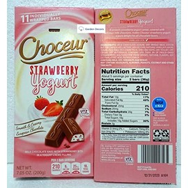 Choceur Strawberry Yogurt Smooth Creamy European Chocolate 7.05oz 200g (Two Bars)