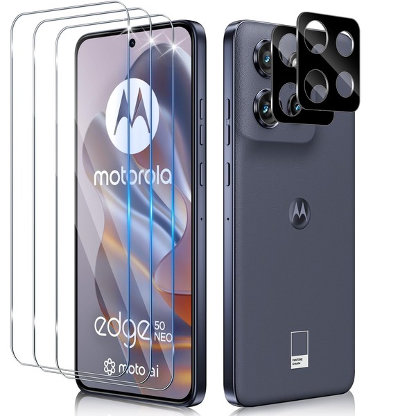 Funrae Tempered Glass Screen Protector for Motorola Moto Edge 50