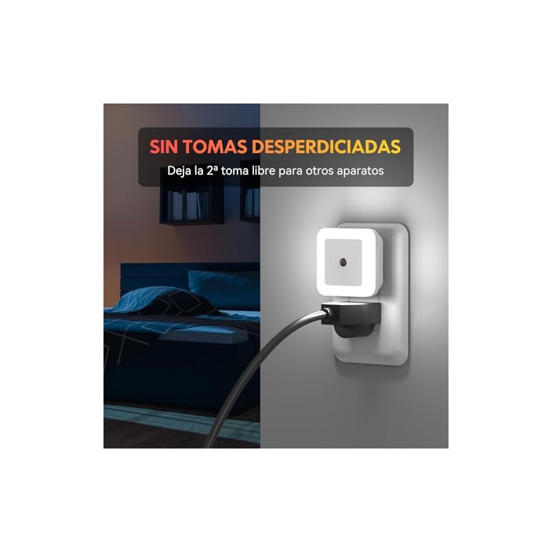 6 Pack Luz nocturna Enchufable, Sunsign Luz de Noche Luz