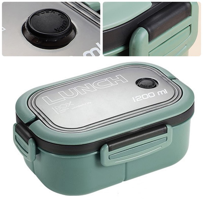 1200ml Bento Box, Double Layer Bento Box Adult Lunch Box,