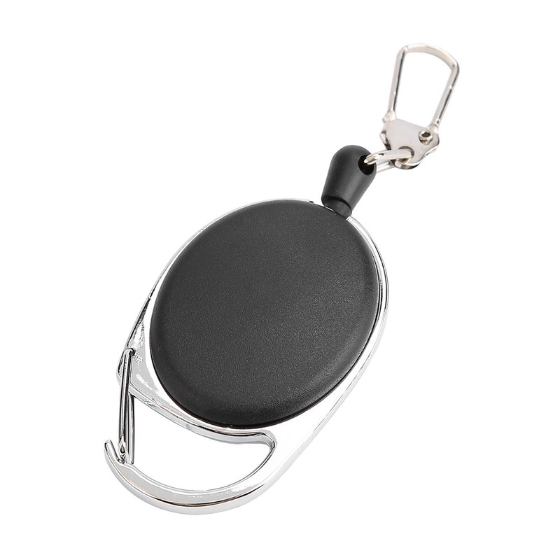 60cm Nylon Wire Rope Retractable Key Chain Stretching Keys Clasp