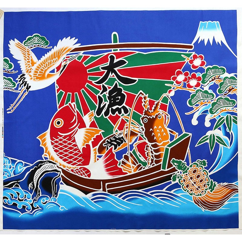 Cosmo Textile AP85801-3 Great Catch Flag Printed Fabric, 36.2 x