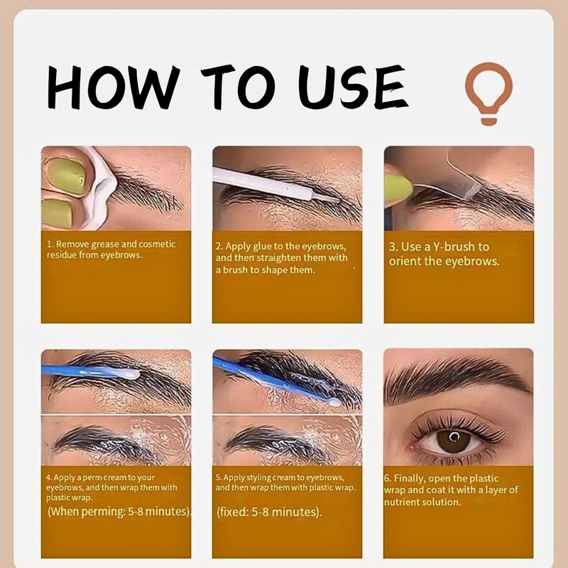 Brow Lamination Kit Premium Eyebrow Lamination Kit,DIY 3D Eyebrow Perm