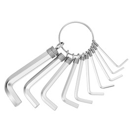 XLIUAX Metric L Shape Allen Wrench Hex Key Set, 10 in 1 L-Shaped Hexagon Head Wrench 1.5mm 2mm 2.5mm 3mm 3.5mm 4mm 5mm 6mm 8mm 10mm