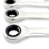 Leliafleury Stubby Ratchet Spanner 10mm, Short Combination Ratcheting Wrench, Mini