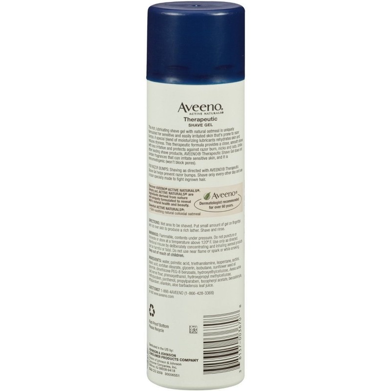 AVEENO Therapeutic Shave Gel 7 oz (Pack of 2)