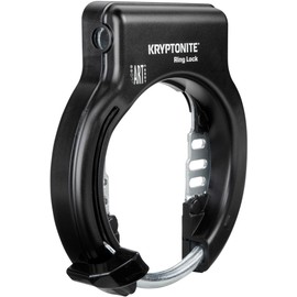 Kryptonite Ring Lock with plug in capability - Non Retractable Sold Secure Silver, One Size, GK002239, Black