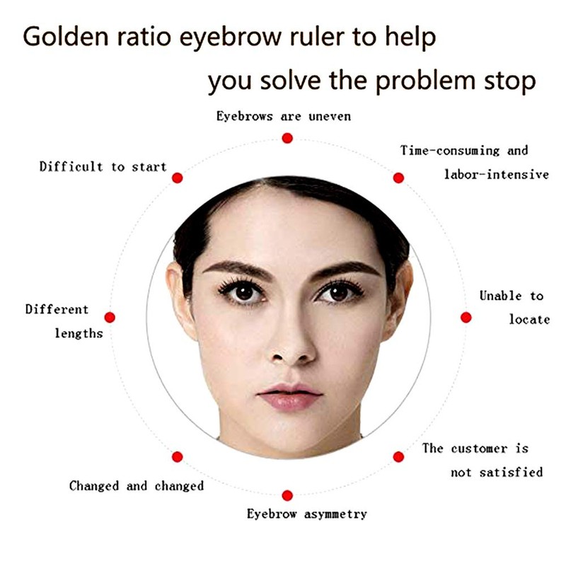Dr.Pedi Eyebrow Golden Ratio Caliper Stencil with Flexible Arms Microblading