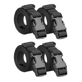 Luggage Fastening Belt, Multi-Purpose, Fastening Belt, Width 1.0 inches (25 mm), Length 3.3 ft (1 m), Adjustable Cargo Fastening, Prevents Loads from Collapsing and Packing Band, Luggage Strap, Set of