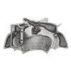 Pistol Belt Buckle for Men - Playing Cards, Double Pistol
