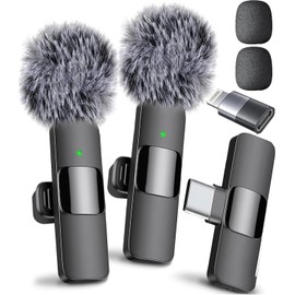 Mini Mic Pro (Latest Model) - Professional Wireless Microphone for iPhone, iPad, Android, Lavalier Microphone for Video Recording - iPhone Mic Crystal Clear Recording with USB-C for Content Creators