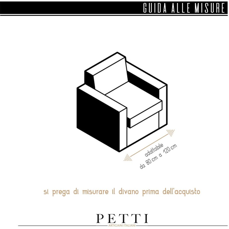 PETTI Artigiani Italiani Protector, Green, Sofa Slipcovers, Linear Fabric, 100%