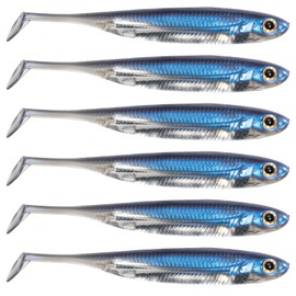 Dr.Fish Paddle Tail Swimbaits, Soft Lures for Bass Fishing, Soft Baits Swim Shad Bait Minnow Lures Drop Shot Fishing Lures Plastic Crappie Baits, 2-3/4 Inches Blue
