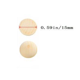 120 pcs Half Wood Balls 15mm Unfinished Half Wooden Balls Split Wood Balls for DIY Projects Craft Supplies and 6pcs Nylon Paint Brushes