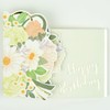 GREETING LIFE BIRTHDAY CARD FLOWER POP UP GREEN LY-46