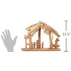 RAZ IMPORTS 15" WOODEN CRECHE MADE OF DRIFTWOOD FOR YOUR